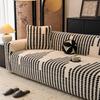 Elastic Fit Printed Sofa Cover Full Coverage Protection Fitted Geometric Couch Wrap NonSlip