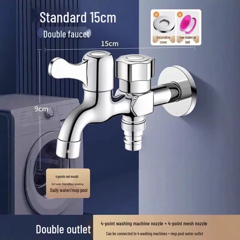 TLXT Household Extended Washing Machine Faucet with Automatic Shut-off