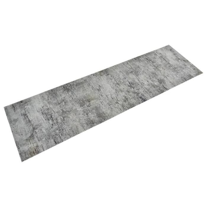 VidaXL Tapis de cuisine lavable impression béton 45x150 cm velours 136570