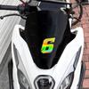 2pcs Gold Laser Motorcycle Number 0-9 Stickers Waterproof for Motorcycle Fairings Fuel Tank Helmet Scooter Universal Vinyl Decal
