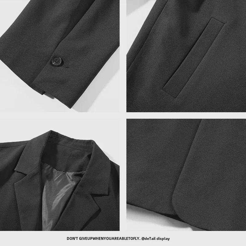 Men's Casual Loose-Fit Street Style Suit Jacket - Trendy Hong Kong & Korean Fashion