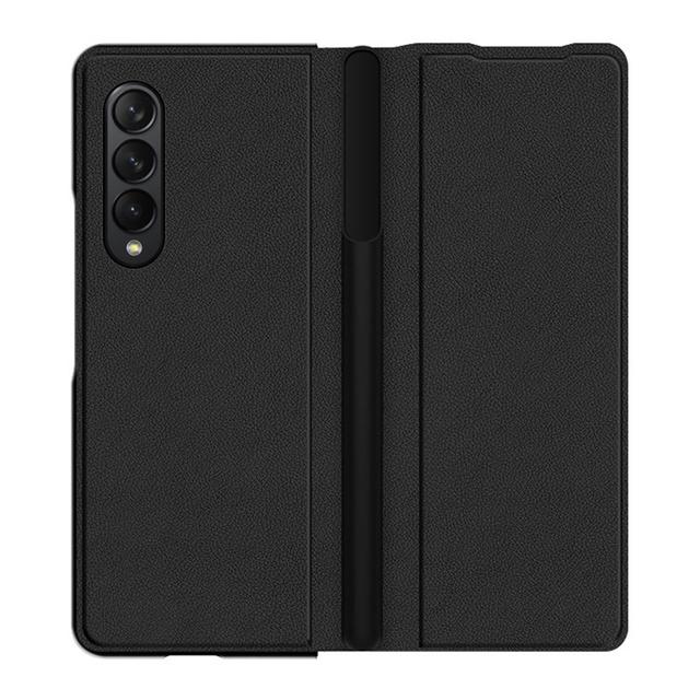 Custodia Pieghevole in Pelle Per Samsung Galaxy Z Fold 4 5g Custodia Sottile Pieghevole per Smartphone con Alloggio per Penna Cerniera Antiurto Custodia per Telefono
