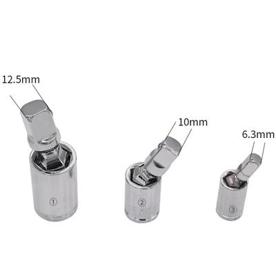 1/4 "3/8" 1/2 "Universal Joint Set 360 Grad Rotary Kopf Ratsche Winkel Verlängerung Bar Buchse Adapter Biegbaren Adapter Buchse Werkzeuge