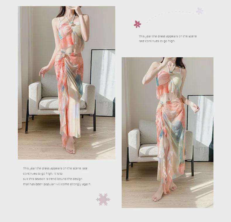 2025 Women's Bikini Split Swimsuit - Internet Celebrity Style for Resorts & Hot Springs