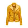 Stand-up Collar Leather Jacket Women's New Leather Jacket Women's Jacket Slim Thin Small Coat Women's Motorcycle Clothes