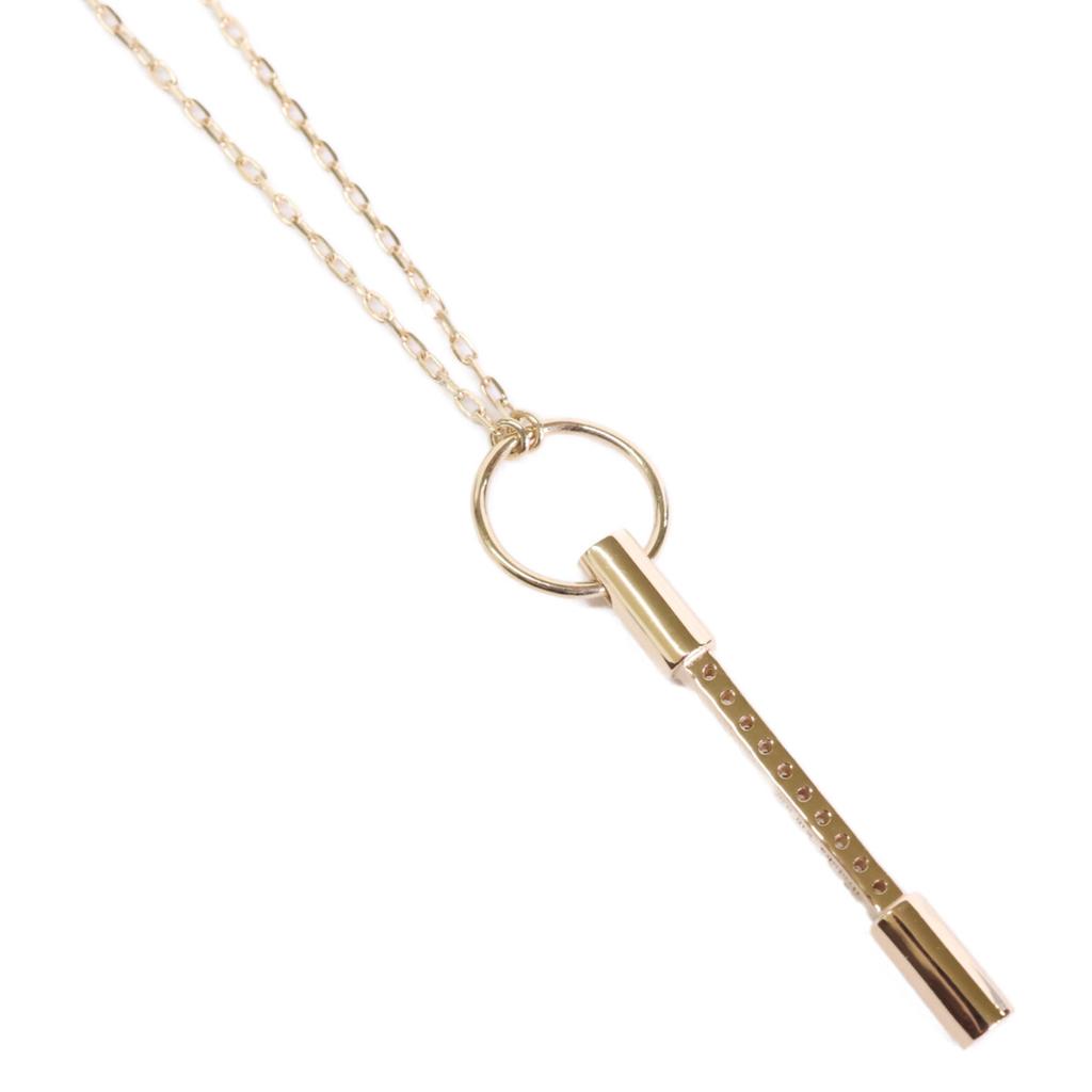 HIROTAKA Finished K10YG PU09KDN PUNCTURE/Puncture M Size 0.05ct Diamond Necklace Yellow GoldUsed