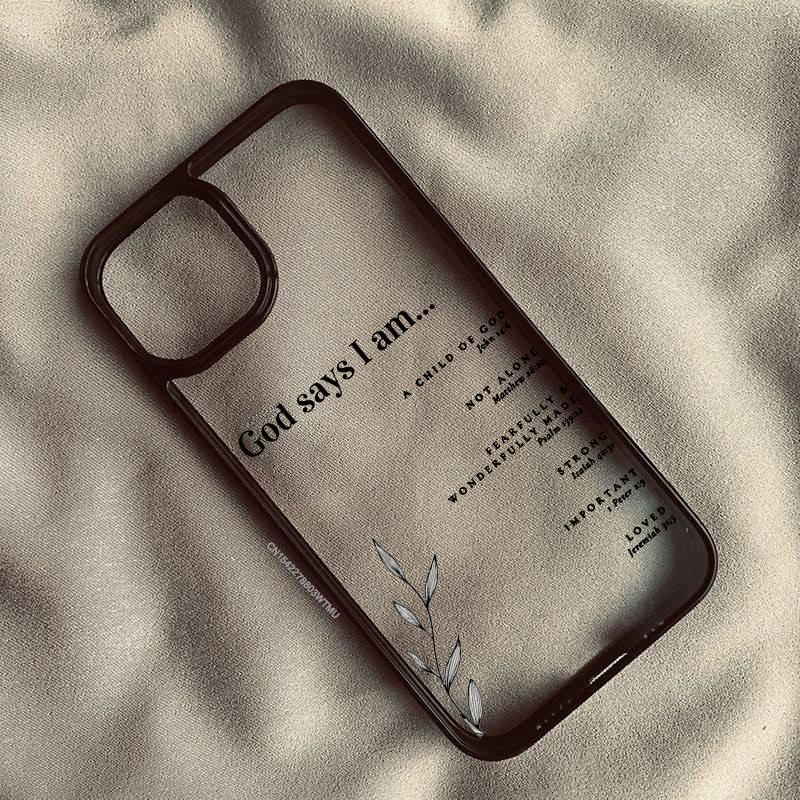 Christian Affirmations Phone Case For iPhone 13 15 16 14 Pro Max 12 11 XR XS X 7 8Plus Bible Verse Scripture Quote Hard Cover