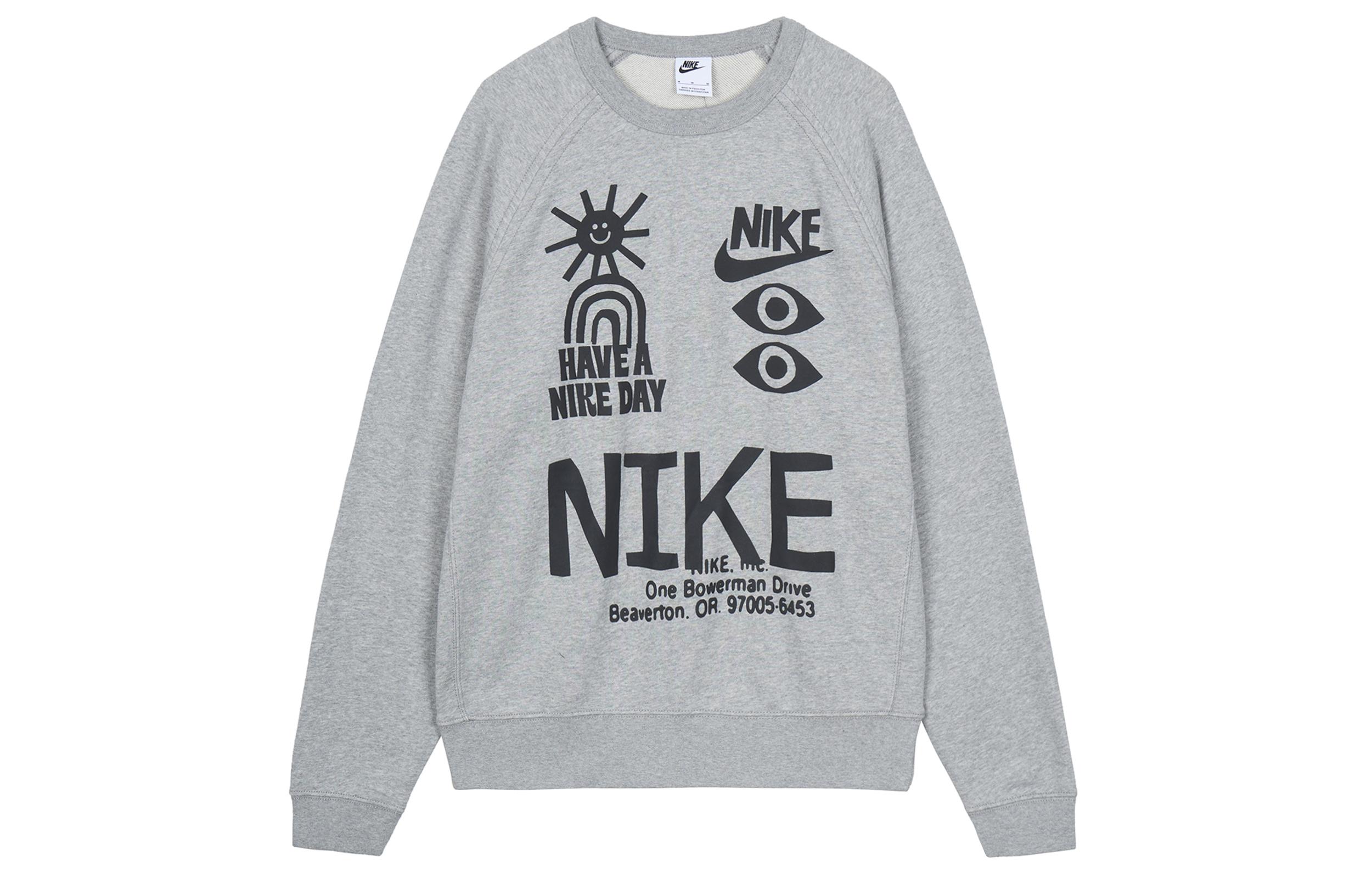 Толстовки Nike Мужские Серые С Круглым Вырезом Умеренные Другие DQ4170-063 M