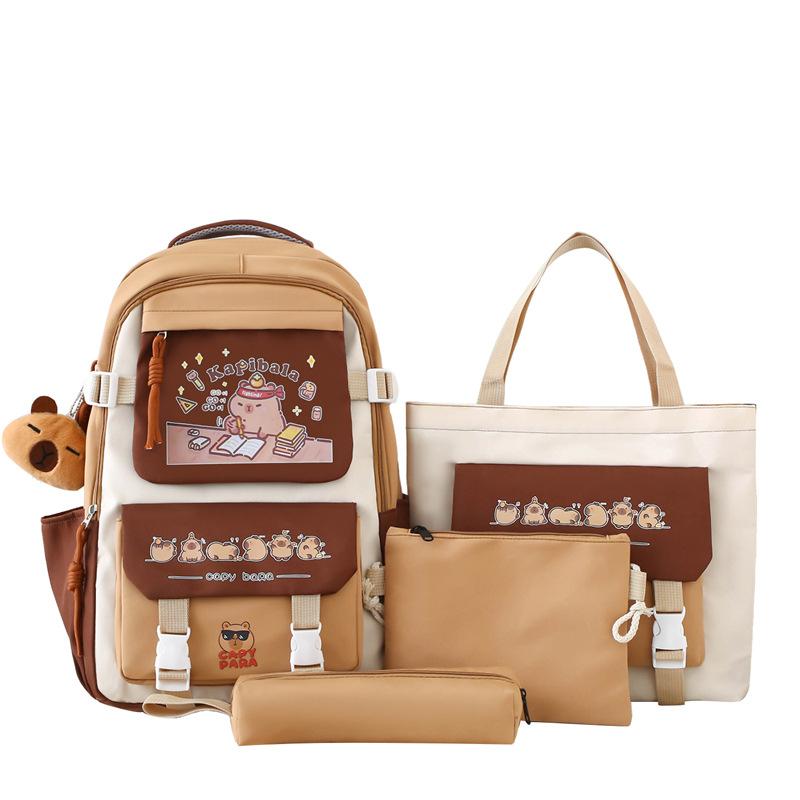 The new schoolbag is dirt-resistant and wear-resistant backpack. Junior high school schoolbag is unisex and large-capacity backpack.