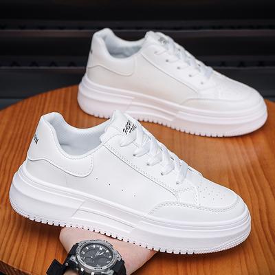 Trendschuhe Herrenschuhe 2025 Herbst neu atmungsaktiv Trend vielseitig Plateau weiße Schuhe koreanische Version von Sport- und Freizeit-Board-Schuhen