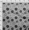 oneOone Cotton Flex Gray Fabric Floral Retro Sewing Material Print Fabric By The Yard 40 Inch