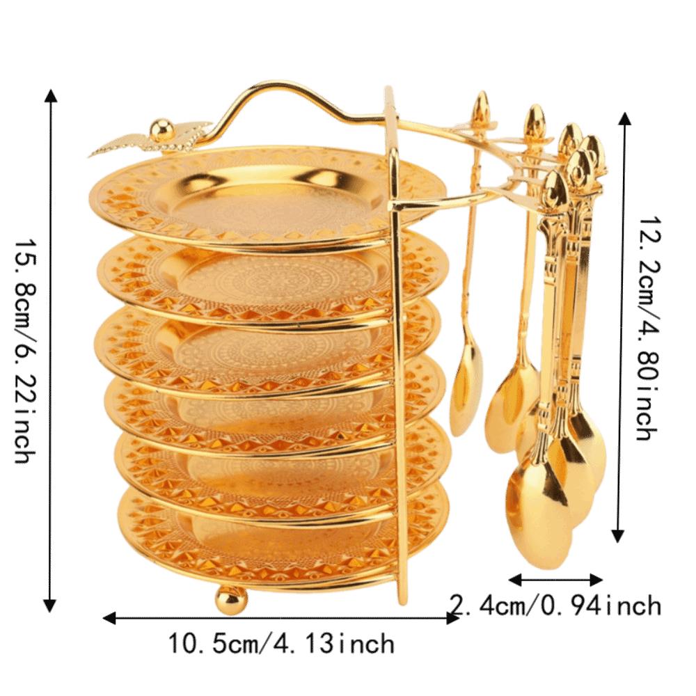 13PCS Zinc Alloy Kitchen Utensil Set European Fruit Plate Set Flatware Dinnerware Set For Steaks