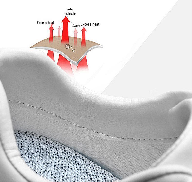 Men's 8CM Invisible Height Boost Sneakers - Trendy, Breathable, White Casual Shoes with Thick Sole