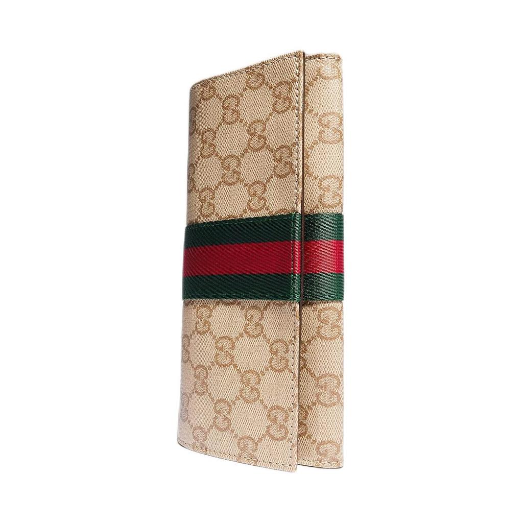 Gucci Snap Closure Coated Canvas Wallet Women wallet Beige 876048-FAF8R-8547