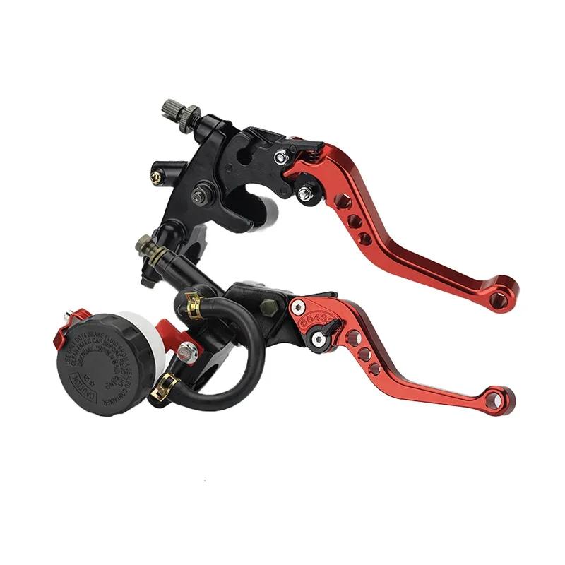 Universeller 7/8" 22mm CNC Aluminium Bremskupplungshebel Hydraulischer Hauptbremszylinder für 250cc-500cc Dirt Pit Bike Motorradteile