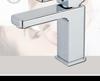 Square Single-Hole Bathroom Faucet for Hot/Cold Water