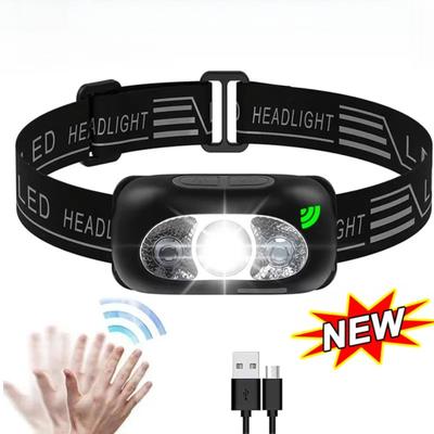 LED Headlamp USB Rechargeable Flashlight Waterproof Head Lamp Torch Camping