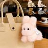 Decoration Plush Bow Rabbit Keychain Plush Material Bunny Bag Pendant Stuffed Keychain Couple