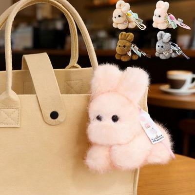 Decoração Pelúcia Laço Coelho Chaveiro Material Pelúcia Coelho Pingente de Bolsa Chaveiro Recheado Casal