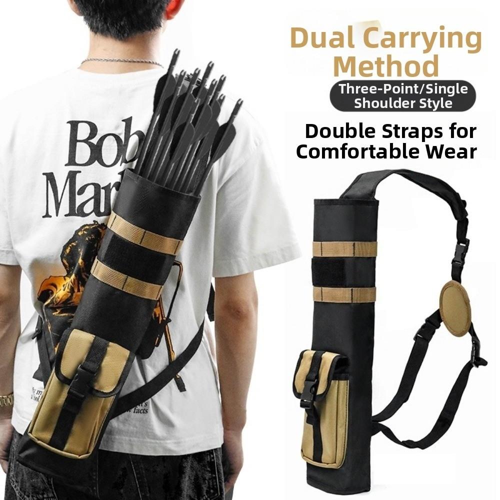 Single Shoulder Archery  Quiver Adjustable Strap Arrow Bag  Outdoor  Hunting Accessories