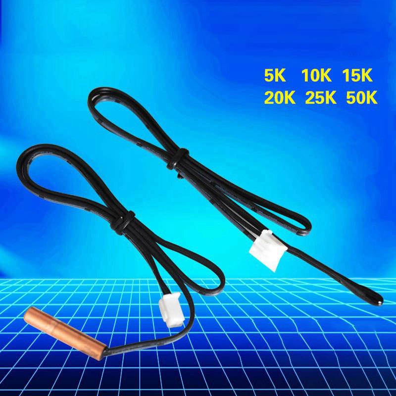 Klima Sıcaklık Sensörü 5K 10K 15K 20K 25k 50K Klima Borusu Sensörü Lastik Başlı Bakır Başlıklı