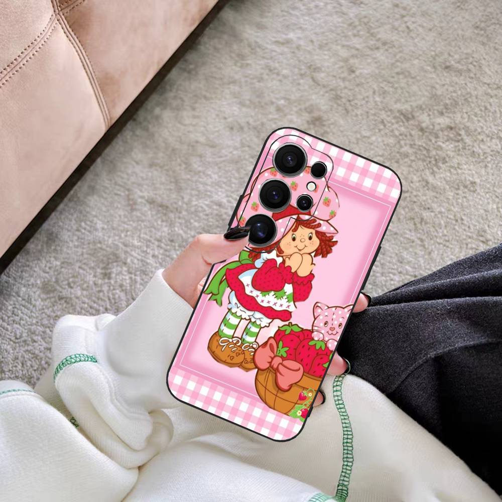 

S-Strawberry-shortcake Girl Phone Case For Samsung S 24 Fe 25 Ultra Plus 20 Lite 21 30 22 23 24 22 Ultra 5G Fundas Samsung S24