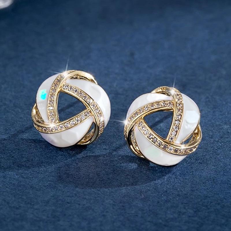 

European and American Temperament Painting Oil Earrings Women s Fashion Banquet Personality French Elegant Accessories