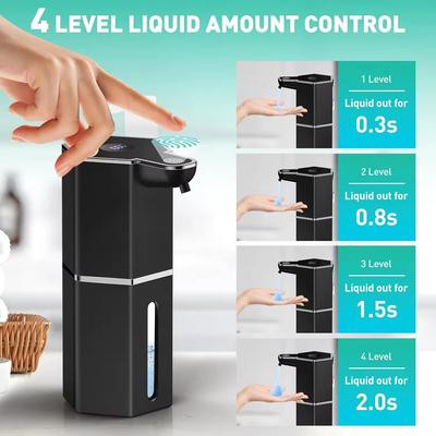 Αυτόματος Διανομέας Σαπουνιού 360ml 4 Επίπεδα Υγρού Αφρού Σαπουνιού Μεγάλη Διάρκεια Μπαταρίας Αυτόματος Διανομέας Σαπουνιού Χωρίς Τρύπημα