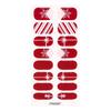 Factory Price New Christmas Series Nail Gel Strips with Red Snowflake and Bow Patterns Nail Sticker Decoration