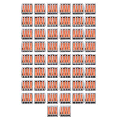 50 Stück Push-Wire Verdrahtungsverbinder Mini Schnell Kompakt Verbindungsklemmen Parallel PCT214