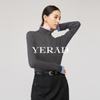 Women's Faux Two-Piece Cable Knit Wool Blend Sweater