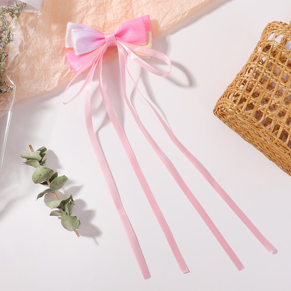 New Chinese Style Gradient Bow Tassel Hairpins Children Sweet Girls Lovely Hair Clips Women Barrettes Hairgrips Hair Accessories