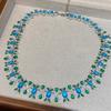 Sapphire Zircon Necklace Italian Seiko Dinner Ceremony Fashion Luxury Jewelry Bridal Diamond Set
