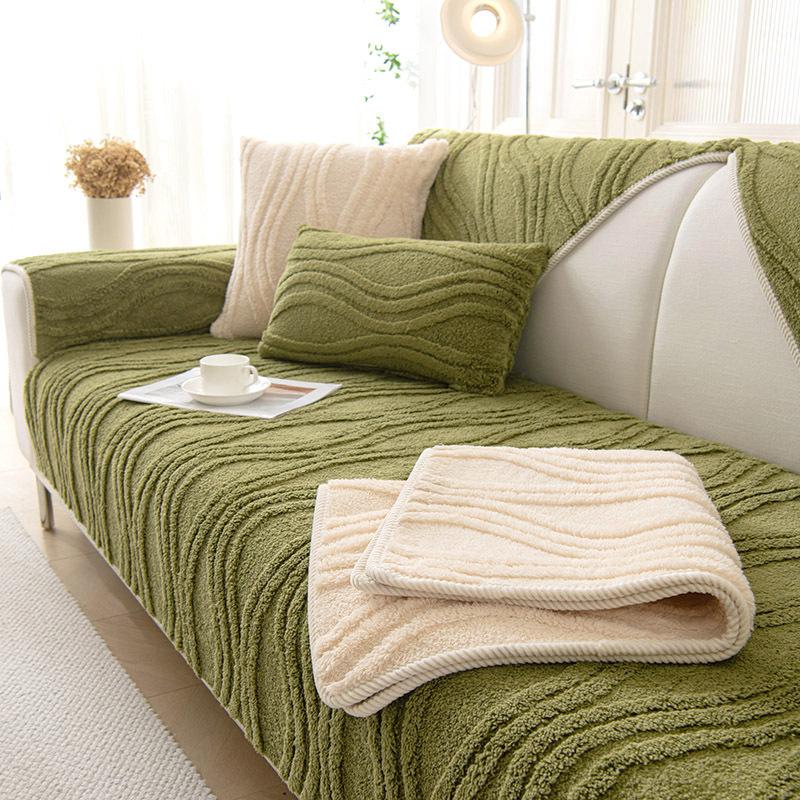 Soft and Thick Sofa Cushion Cover for Winter - Modern Simple and Anti-Slip Design - Couch Seat Slipcover
