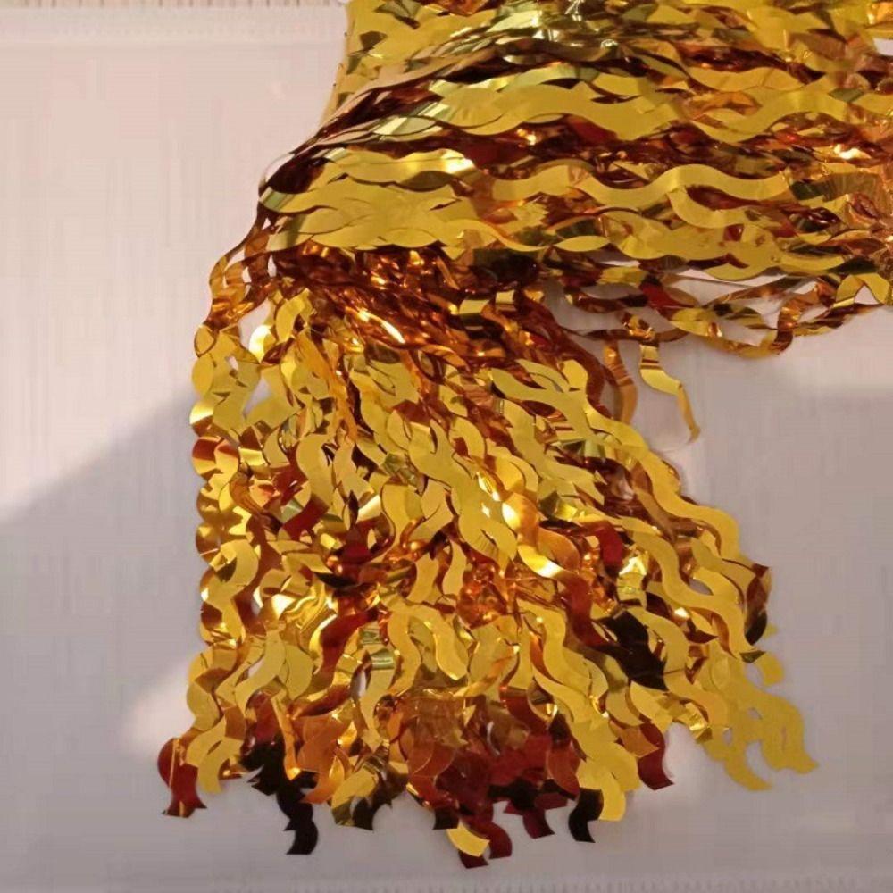 Fashion Tinsel Foil Fringe Curtains Wavy Teal Blue Tinsel Backdrop  Under The Sea Party