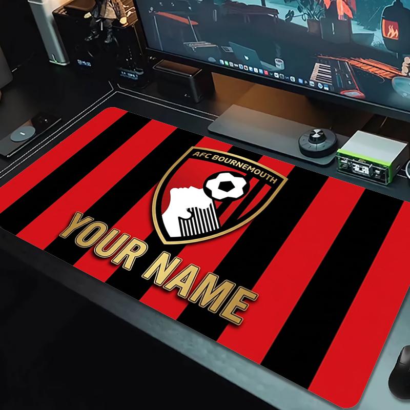 Custom Name Afc Bournemouth Mouse Pad Large Gaming Table Cushion Nonslip Laptop Tablet Big Mousepad Xxl Mat Mini Pc Playmat With Lock Edge