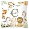 Animal with Name Pillow Case Personalized Pillow Dust Cover Bedroom Kids Wild Party Decoration Pillowcase Birthday Children Gift