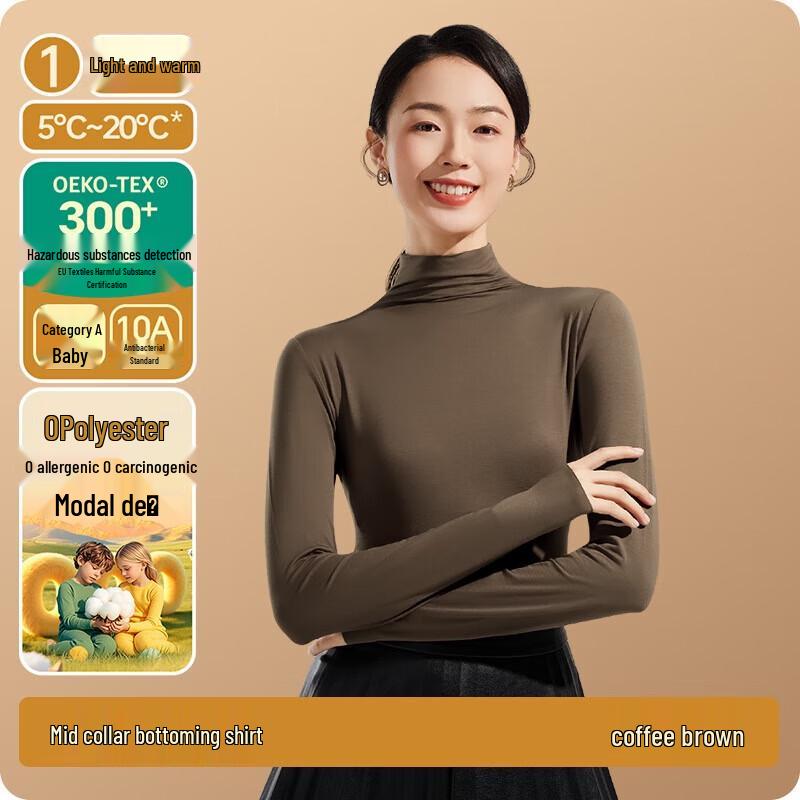 

Women s Modal Blend Thin Warm Long-Sleeve Base Layer Top L