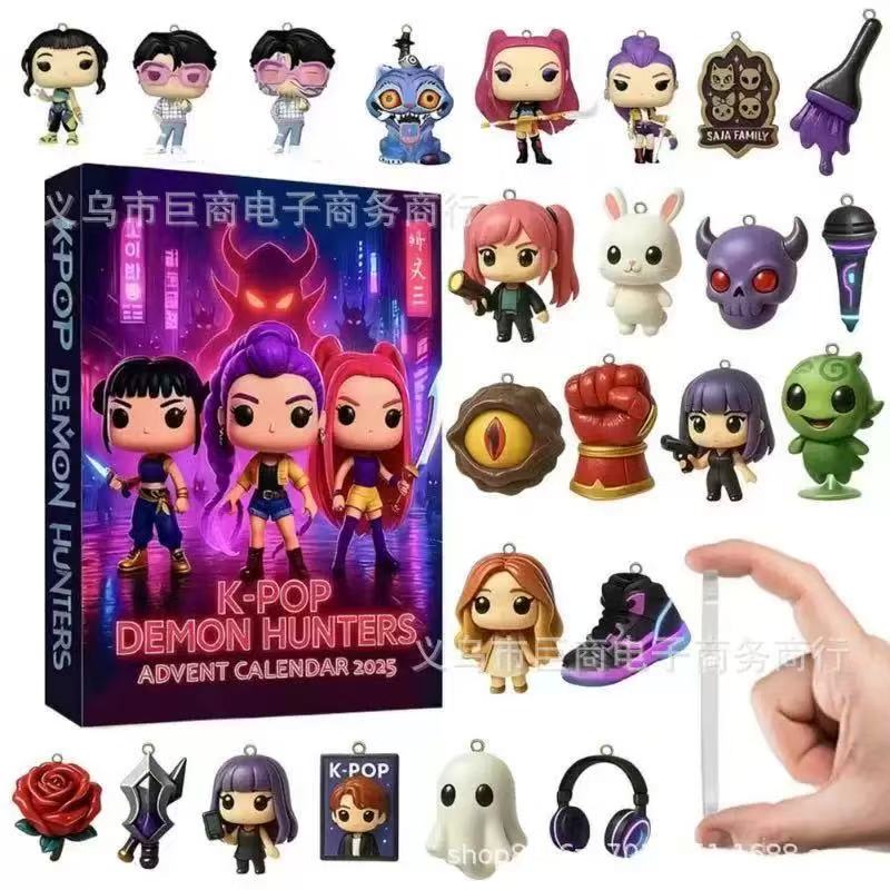 Acrylic Demon Hunter Christmas Tree Ornament Style Advent Blind Box Cute Gothic Holiday Decor For Teens And Women Gift