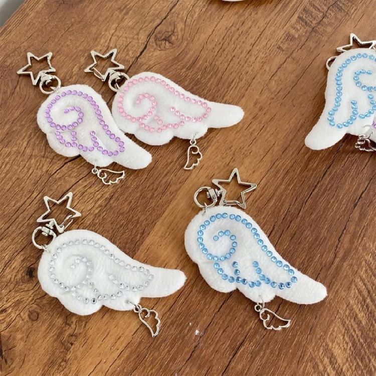 Unique Charm Themed Key Chain Backpack Ornament Artistic Wing Shape Phone Chain Elegant Decoration