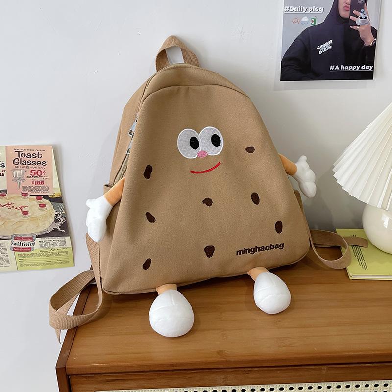 Cookie Bag Female Japanese Ins Soft Cartoon Cute Canvas Backpack