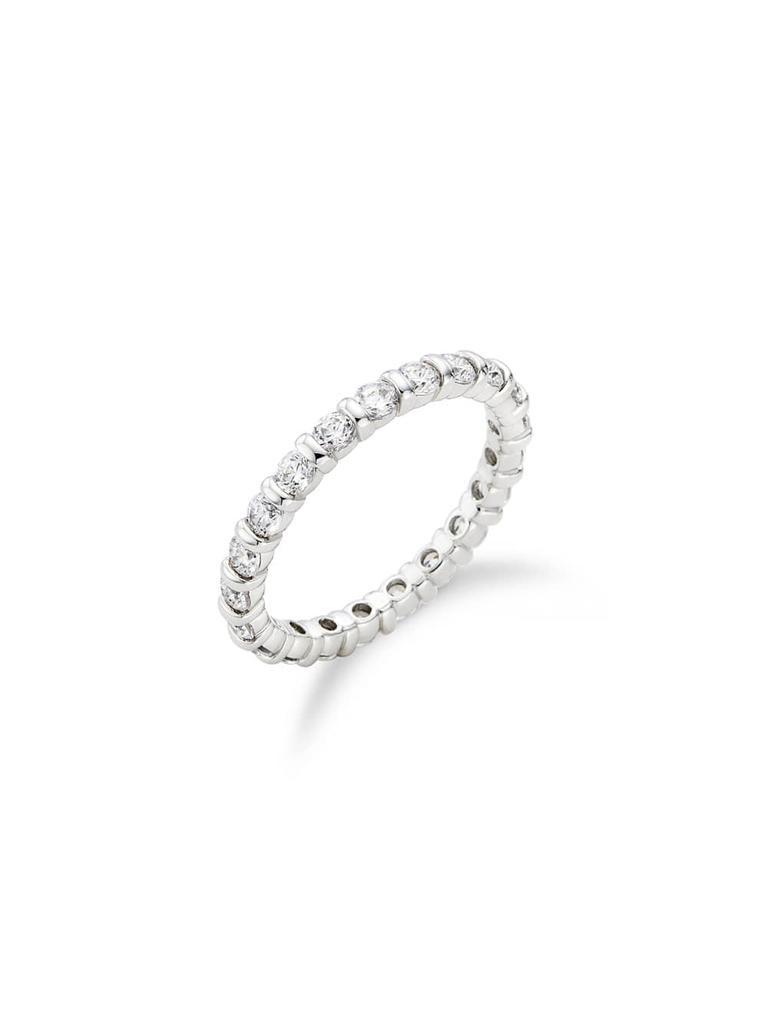 Hyeres Lor Essence Silver (W) Modern Tennis Ring 2.5Mm White Hl4R42408W9