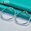 50mm Circled Earrings Gift Silver Color Fashion Jewelry