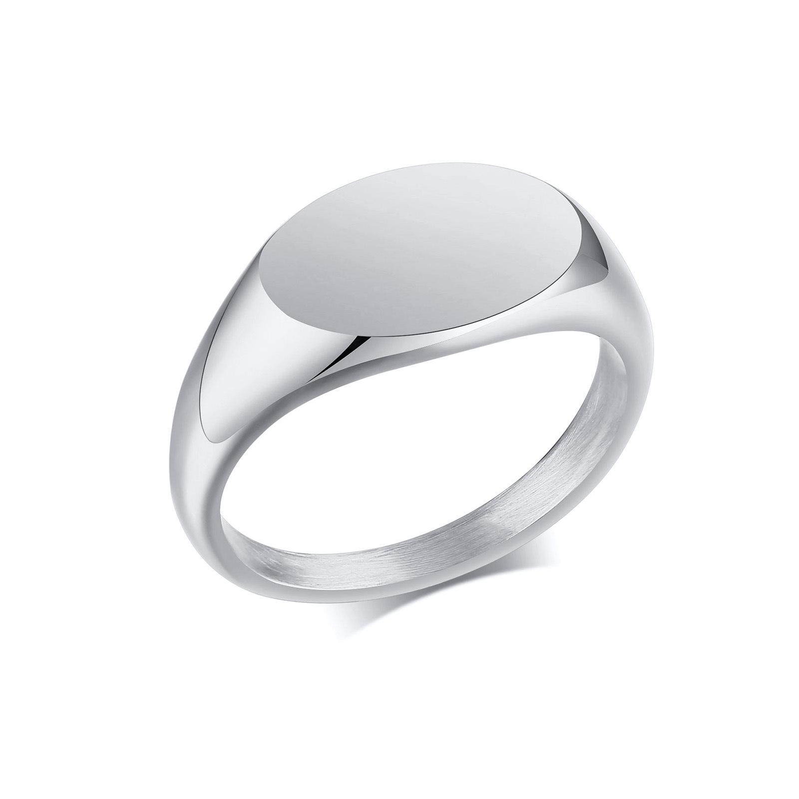 Gold Heart Zirconium Stainless Steel Engravable Geometric Ring - Women s Fashion Jewelry Size 8