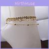 3pcs Set Of Exquisite Summer Beach Fashion Fishbone Chain Crystal Zircon Anklet