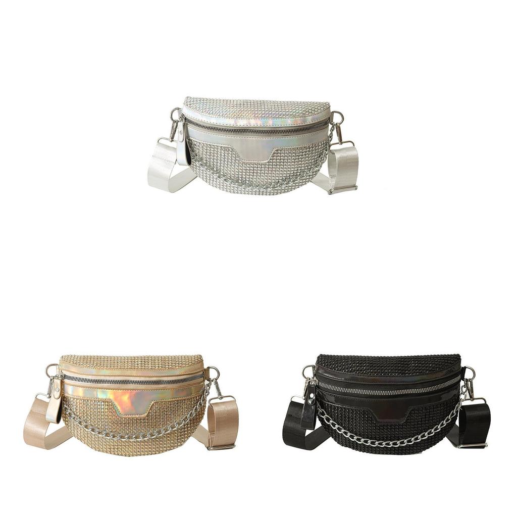 Borsa a tracolla piccola in PU stile europeo retrò con accenti di strass per l'uso quotidiano