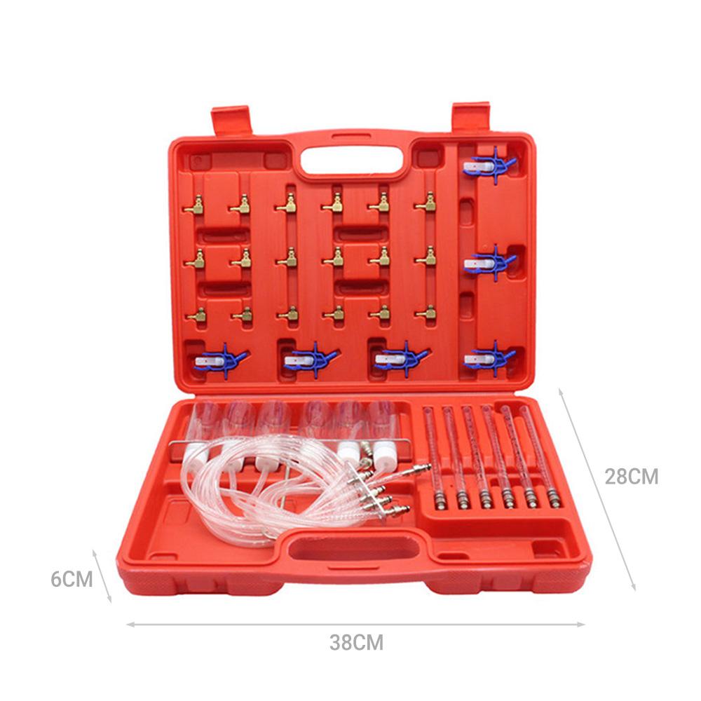 Injector Flow Tester Kit With Common Rail Connector&Return Fuel Cup For Car Fuel System Diagnosis And Oil Pressure Measurement