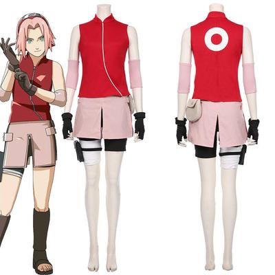 Haruno Sakura Cosplay Kostuum Vrouwen Meisjes Rok Outfit Halloween Carnaval Kostuums