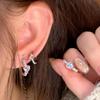 FY-EK429 Love Earrings High-end Earrings Light Luxury Niche White Earrings Buckle Earrings