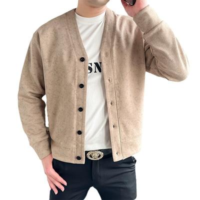 Large Size Cardigan Sweater for Men, Loose Fit, Chubby, Plus Size, V-neck, Large Size for Men